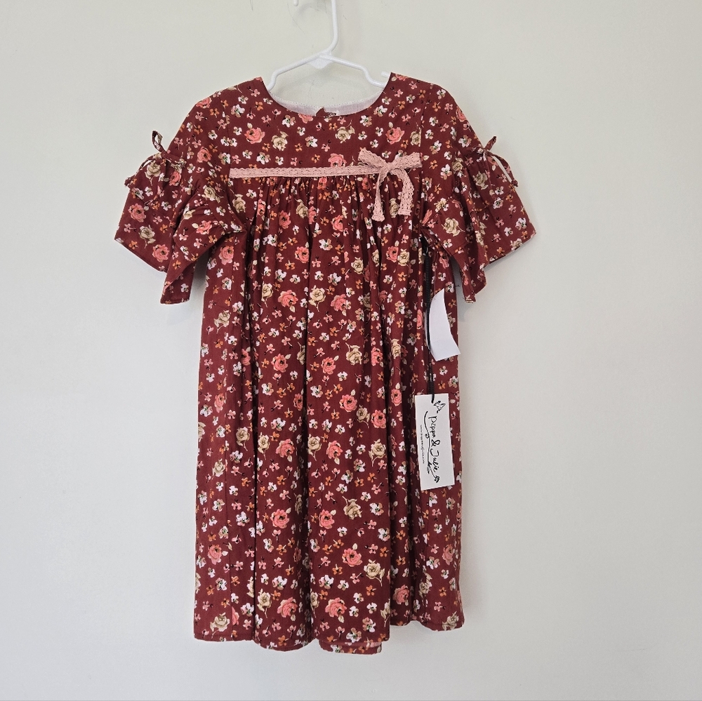 NWT Girls Pippa & Julie Floral Bow Dress Size 5